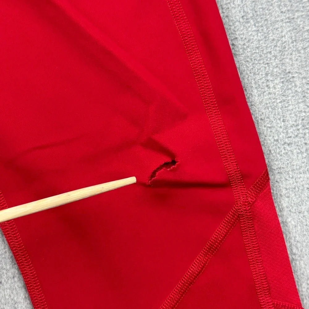 Lululemon Leggings Womens 6 Red Pace Rival High Rise Crop 22